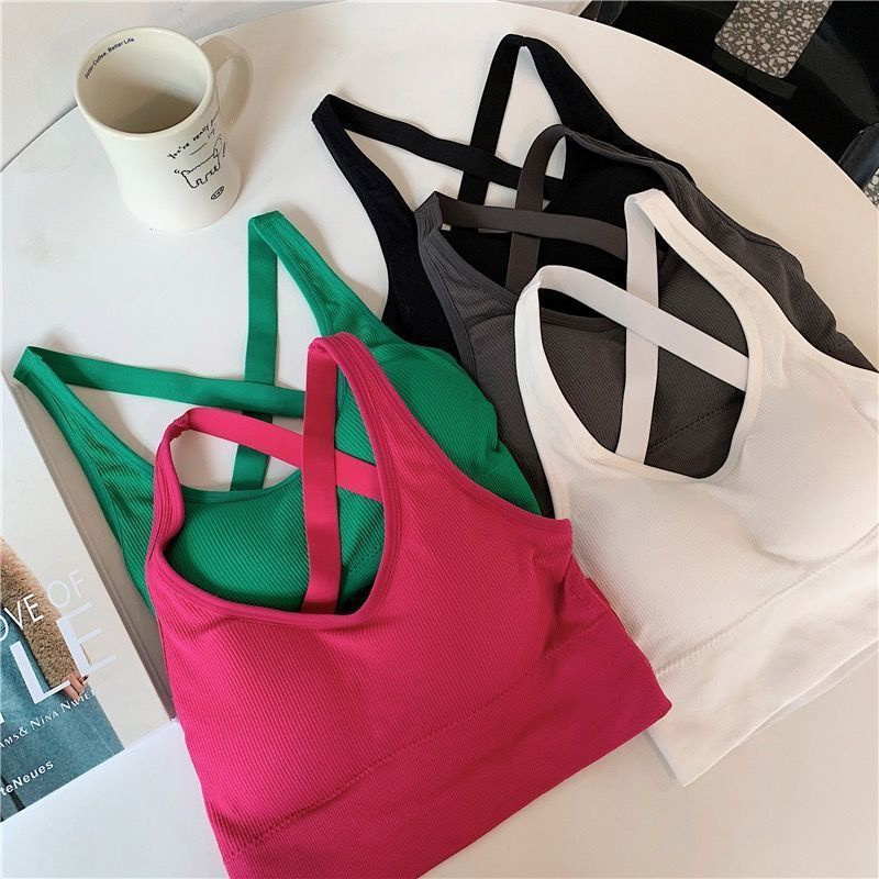 Bralette Triangle Set - Seksowna stanik sportowy biustonosz do jogi
