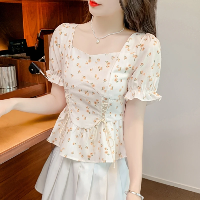 Damskie bluzki vintage z letni – Romper Floral Print recenzja i cena