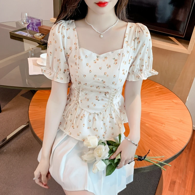 Damskie bluzki vintage z letni – Romper Floral Print recenzja i cena